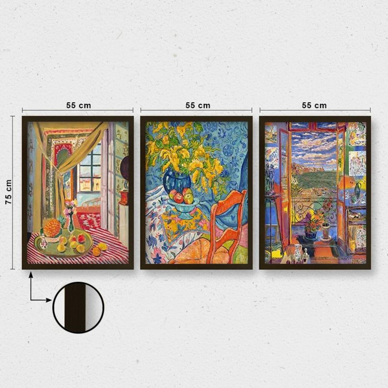 Set 3 tablouri decorative 3SC_UN1535378_5575 Polistiren Multicolor