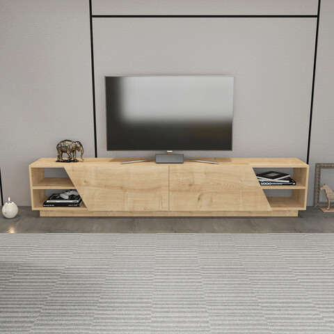 Comoda tv, retricy, rhodes, 240x37.1x47.4 cm, pal, stejar