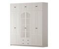 Dulap pentru haine, Rabi, Rb-185-19, 210x210x52 cm, Alb mat
