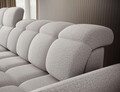 Coltar extensibil stanga 3 locuri ELTAP, Beneth, 301x185x115 cm, lemn/poliester, gri deschis