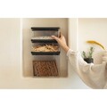 Set 3 recipiente depozitare, Brabantia, Tasty+, 2x1.5 L, 1x3.5 L, plastic, gri inchis