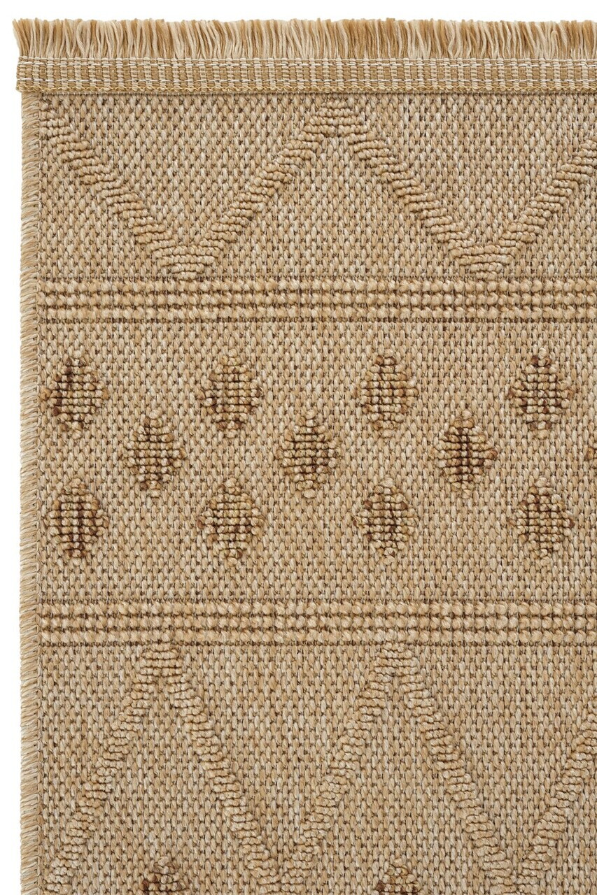 Covor, Hasir 620, 120x300 cm, 90% POLIPROPILENĂ/10% IUȚĂ, Bej/Maro — imaginea 2