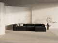Coltar dreapta 4 locuri, Bergamo, Cosmopolitan Design, 344x152x70 cm, tesatura structurata, negru