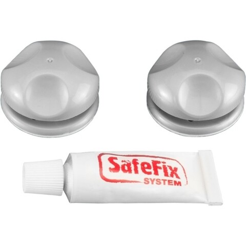 Set 2 elemente de fixare Metaltex Eureka, ABS/nailon, argintiu