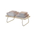 Raft de perete, Cerritos, Dolap Ici Organizer, 15x19x42 cm, Metal, Auriu/Maro