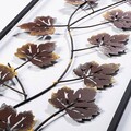 Decoratiune de perete, Platane 3, Metal, Dimensiune: 32 x 90 cm, Multicolor