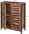 Bufet inferior cu 2 usi, Vasagle, 70 x 30 x 80 cm, fier/PAL, maro rustic