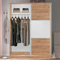 Dulap pentru haine Chase, Pakoworld, cu 2 usi glisante, 152.5x56.5x185 cm, PAL, natural