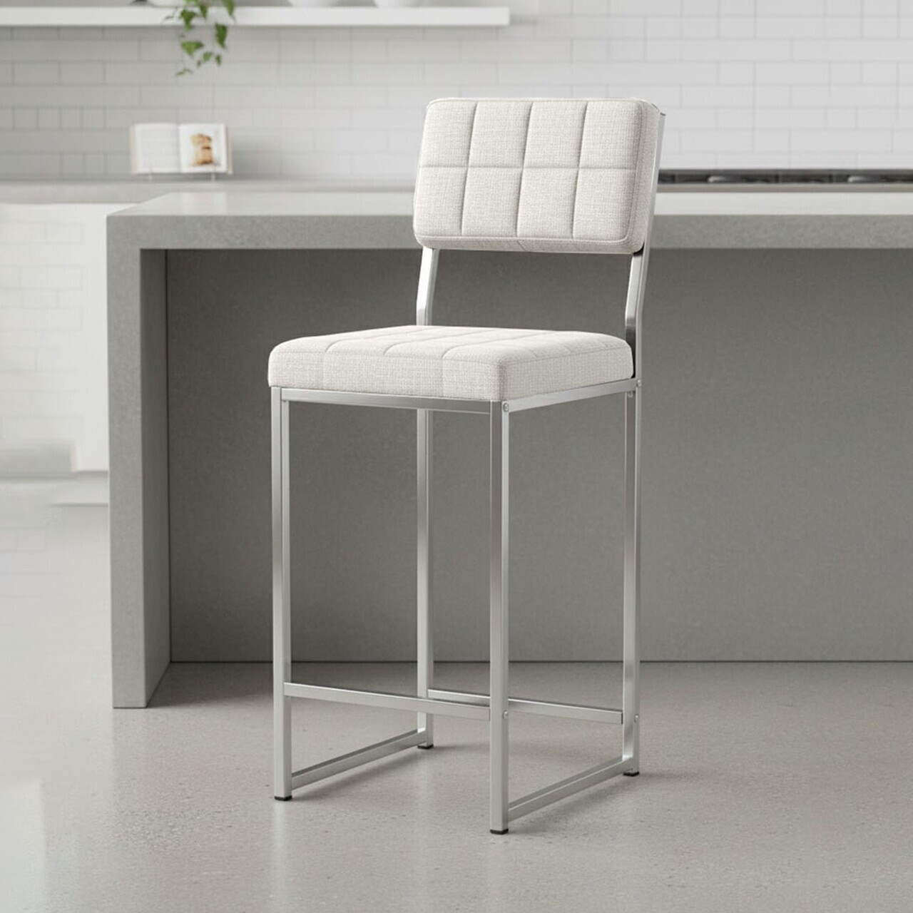Scaun de bar, Hanah Home, Retro 66, 40x98x40 cm, Crem — imaginea 2