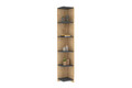 Corp biblioteca, Puqa Design, Porto, 25x160x25 cm, PAL, Safir / Antracit