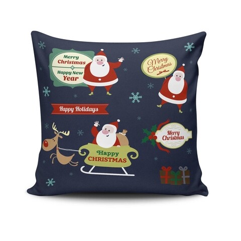 Perna decorativa, Christmas NOELKRLNT-9, 43×43 cm, policoton, multicolor Christmas