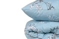 Lenjerie de pat dubla King Quilt(FR) Chicory, Türkiz, 3 piese, 240x220 cm, bumbac ranforce, albastru