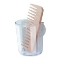 Suport periute si pasta de dinti Basic, iDesign, 7.5x5x9 cm, cu ventuze