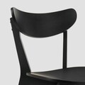 Set 2 scaune Vieri, Homla, 54x46.5x75.5 cm, lemn de cauciuc, negru