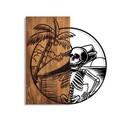 Decoratiune de perete, Skeletor, Dimensiuni: 53 x 57 cm, Nuc / Negru