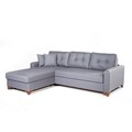 Coltar extensibil Madrid, Ndesign, 250x190x95 cm, lemn, gri