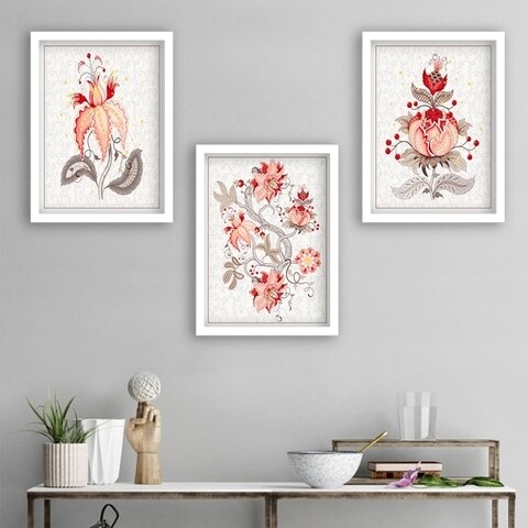 Set 3 tablouri decorative, SET_200, Lulu, 34×44 cm, plastic Decoratiuni