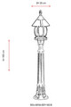 Lampadar de exterior, Avonni, 685AVN1225, Plastic ABS, Negru