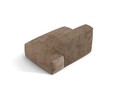 Modul dreapta pentru canapea, 2 locuri, Martina-212, Micadoni Home, 133x106x75 cm, velur, maro ghinda