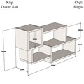 Raft pentru perete Afro, Puqa Design, 51x20x90,6 cm, maro