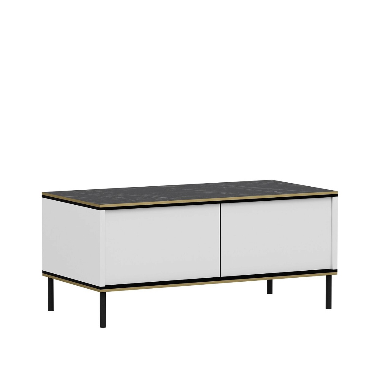 Masuta de cafea, Inarch, Imaj, 90x40x45 cm, PAL, Alb