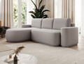 Coltar extensibil stanga 4 locuri ELTAP, Aurumm, 285x180x92 cm, lemn/poliester, gri deschis