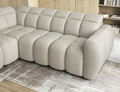 Coltar extensibil stanga 4 locuri ELTAP, LT-18ROY, Falconn, 258x208x107 cm, lemn/poliester, bej deschis