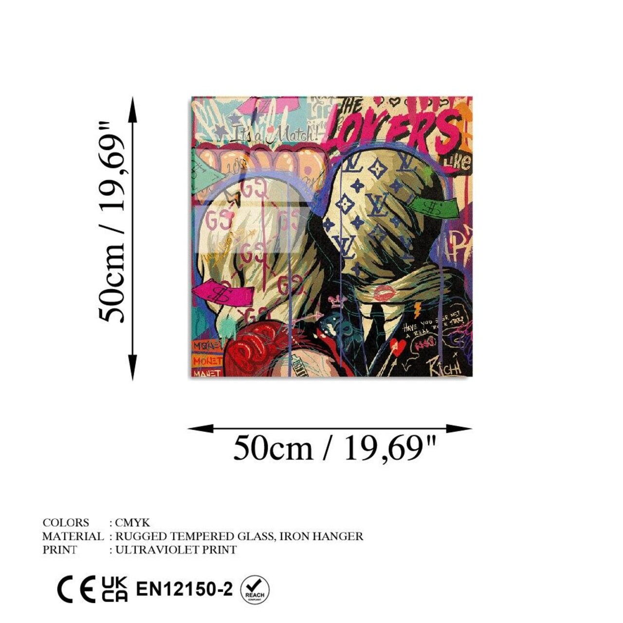 Tablou decorativ, UV-838, Dimensiune: 50 x 50 cm, Multicolor - view 7
