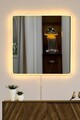 Oglinda cu Iluminare Led, Mirrorland, Square, Oglindă indestructibilă cu obturator, Galben