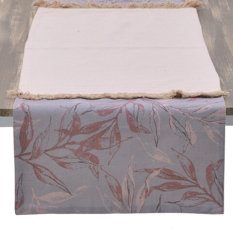 Traversa de masa Grey Pink, InArt, 40×140 cm, catifea 40x140