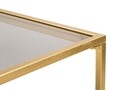 Masuta de cafea, Mauro Ferretti, Level, 90 x 50 x 40 cm, fier/sticla, auriu