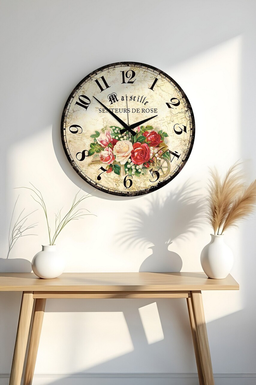 Ceas de perete Huhuas00024 Dimensiune: 50 x 50 cm (1 bucată) Multicolor