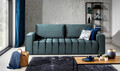 Canapea extensibila 3 locuri ELTAP, Laz38, Lazaro, 247x97x92 cm, lemn/poliester, verde inchis