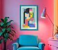 Tablou decorativ Picassy -B, Mauro Ferretti, 50x70 cm, canvas/lemn de pin/plastic, multicolor