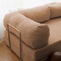 Canapea extensibila cu 3 locuri, Evalina, 383EVN1266, Material: 100% catifea PES, Maro