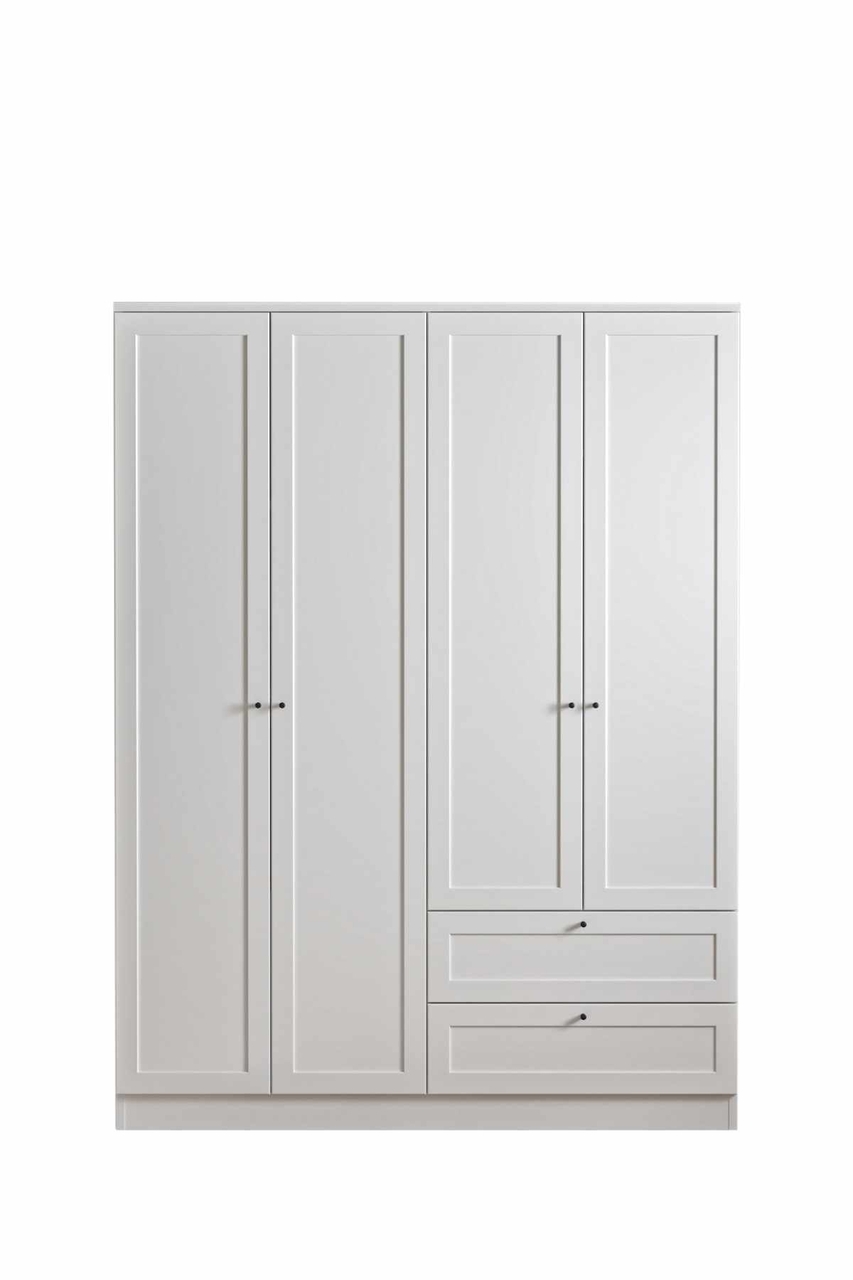 Dulap pentru haine, Hanah Home, Terra 210, 137x210x52 cm, Alb - view 8