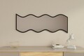 Oglinda decorativa, Siam, Safi, 40x120x2.2 cm, MDF , Alb/Negru