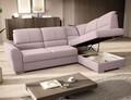 Coltar extensibil dreapta 3 locuri ELTAP, RT-101GO, Siber, 270x186x93 cm, lemn/poliester, roz deschis