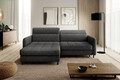 Coltar extensibil stanga 3 locuri ELTAP, LT-05RAQ, Gomsi, 228x165x100 cm, lemn/poliester, gri inchis