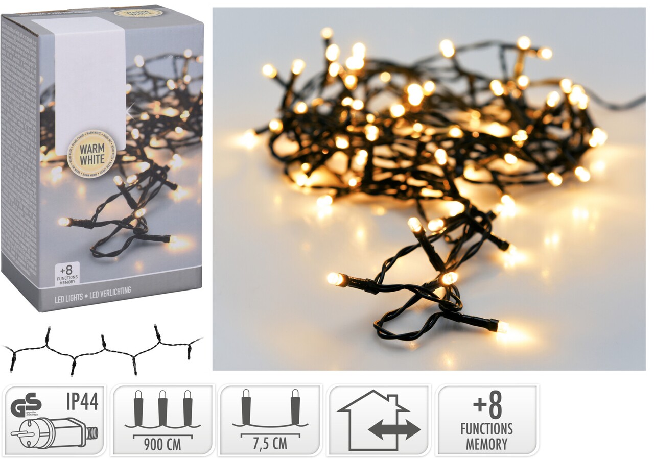 Instalatie De Craciun Pentru Interior/exterior, 120 LED-uri, 900 Cm, Lumina Calda