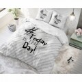 Lenjerie de pat pentru doua persoane Today is the Day White, Royal Textile,  100% bumbac