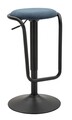 Scaun de bar Destiny, Mauro Ferretti, 41x61 cm, inaltime reglabila, fier/poliester, negru/albastru