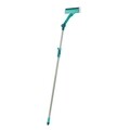 Aparat pentru curatat geamuri, 3 in 1, Wiper W&F Cleaner L micro duo, Leifheit, 33 cm, cauciuc/microfibra, alb/verde