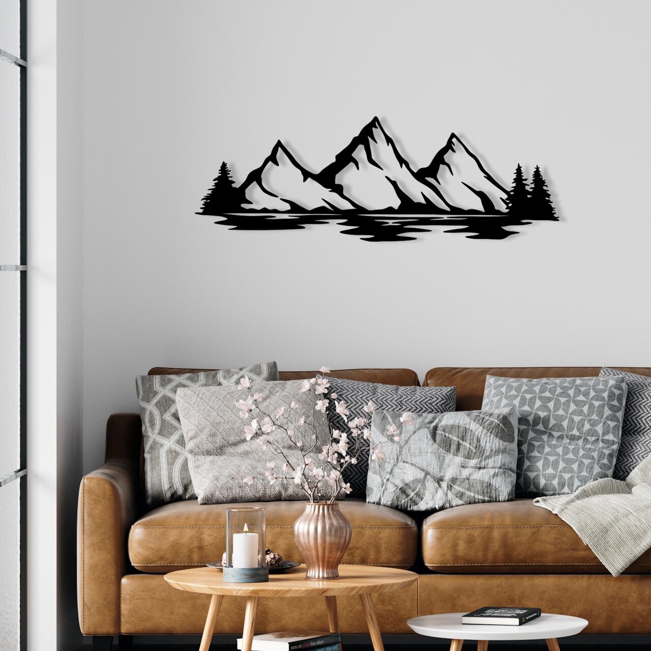 Decoratiune de perete, Nino, Dimensiuni: 68,5 x 23,5 cm, Negru - view 2