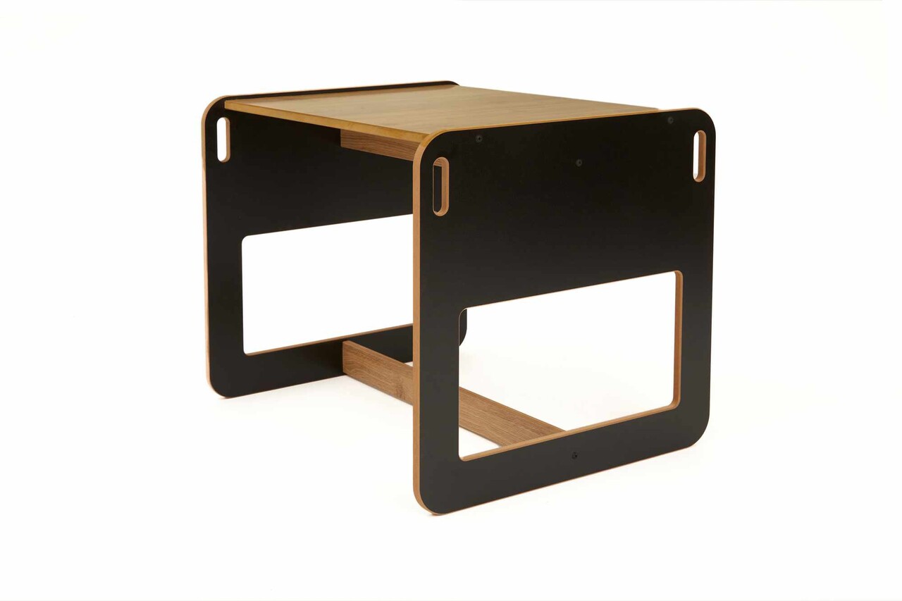 Set masa si scaun pentru copii, Hanah Home, Dove 2, Negru / Natural - view 7