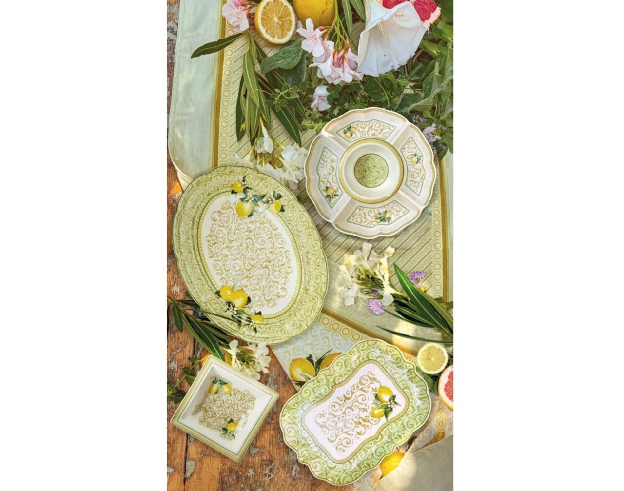 Platou pentru servire, Limoni, Brandani, D31 cm, portelan