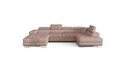 Coltar extensibil dreapta 6 locuri ELTAP, Rod-43, Rodrigo, 345x202x90 cm, lemn/poliester, roz deschis