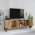 Comoda TV, Emerald, Luna v2, 150 x 40 x 40 cm, pal melaminat, stejar