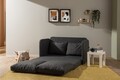 Canapea extensibilă cu 2 locuri, Futon, 859FTN2875, Metal , Gri inchis