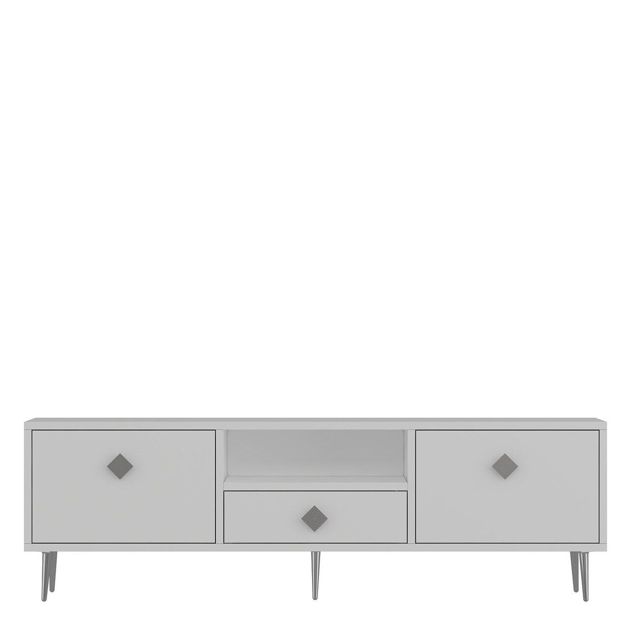 Comoda TV, Hanah Home, 1308-DROP-1, 140x45x30 cm, PAL , Alb / Argintiu - view 3